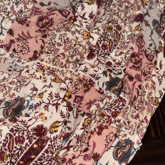 Anthropologie Drew Naomi Maxi Dress Med Tiered Patchwork Boho Beach Easter - Picture 3 of 6